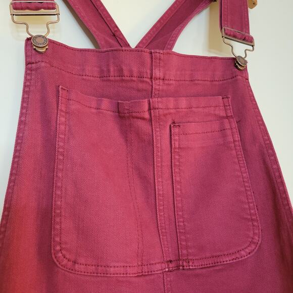 Judy Blue PLUS High Waist Garment Dyed Boyfriend Double Cuff Overalls Maroon☆2XL - Picture 15 of 16